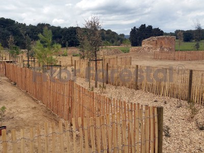 6 empalizada madera castaño